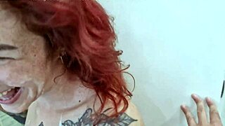 Hotel housekeeper watches us screw in messy room