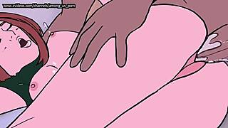 ควยใหญ่เติมจิ๊บให้ Uraraka ในคอสเพลย์ My Hero Academia ไหลทะลักออกมาที่หน้าอก