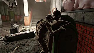 Fo4 rubble subway anal røvknep med monster pik