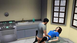 간호사 젊은년이 심즈4 병원에서 오빠에게 트리플 크림파이 당하는 야동