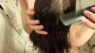 Výstrek do vlasov, česanie cez suché pramene. Fetiš zábava s mojou tínedžerkou 18+ dievčinou! 😜