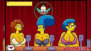 MILF de Simpsons Hentai Muestra Tetas Grandes y Culo