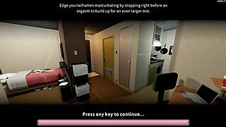 Japansk exhibitionist pige stripper nøgen på offentlig gade i hentai spil