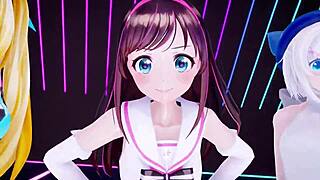 Hololive Sakamata Chloe в 3D хентай-анимации