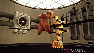 Grote tieten schoonheid hunkert naar hard neuken in strakke boeien