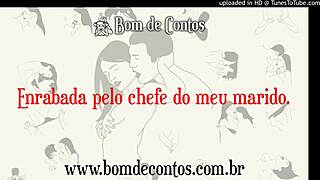 ¡Mi jefe me cogió duro mientras mi marido miraba!