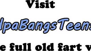 Eurobabe jezdí tvrdě na dědovi v divokém misionáři