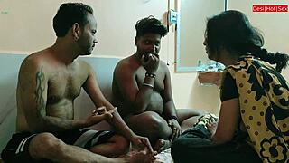 Indian wife gets revenge sex with group in front of husband during real encounter