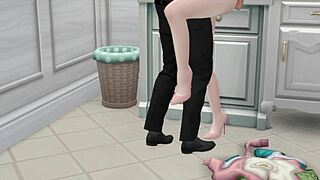 Šef skrivaj jebe mojo ženo na zabavi v kopalnici