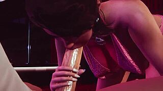 Študentka vyjebaná dvoma vtákmi v klube 3D anime hentai