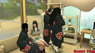 Черт, роман Итачи и Хинаты становится диким с жестким аналом и кремовой концовкой! 😈🔥