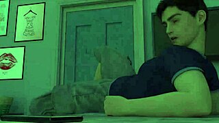 Ung brunett tar stor kuk i vild natt av sex