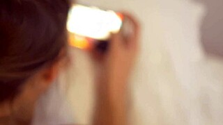 Romeense 18+ gebogen strakke kut gecremeerd met monsterlul tijdens bellen