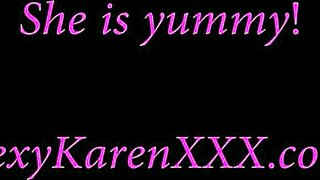 Styv mamma karen fisher tigger om sperma på sina stora tuttar!