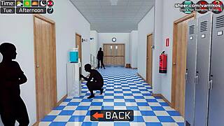 Professora tarada seduz aluna para ação anal com pau grande no cu apertado cartoon