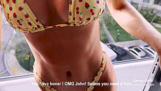 Stiefmutter hilft mir schnell in ihre Höschen zu kommen, zieht sie fest hoch!