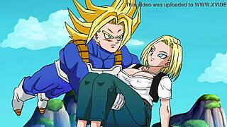Pelastetaan Android 18 kuuma hentai-animaatio