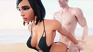 Animovaná bojovníčka s horúcim telom dostane tvrdý výprask! 🔥