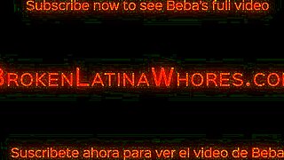 Latina frumoasă Beba bătută cu bici și palme! Plânge de durere la deepthroat