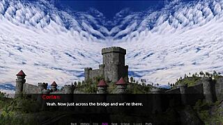 Rødhåret med små bryster fingrer sig selv i ridderfantasi