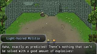 Spelar Henteria Chronicles 3, pixelkonstspel, inga animationer bara rå kul.