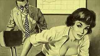 Vintage erotiske tegninger blir levende i denne retro-tegneserie-samlingen