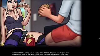 18+ sestrična z velikimi joški se požreši v poletni sagi. Masturbira svojo sočno pičko in sanja o bratovih kurcih.